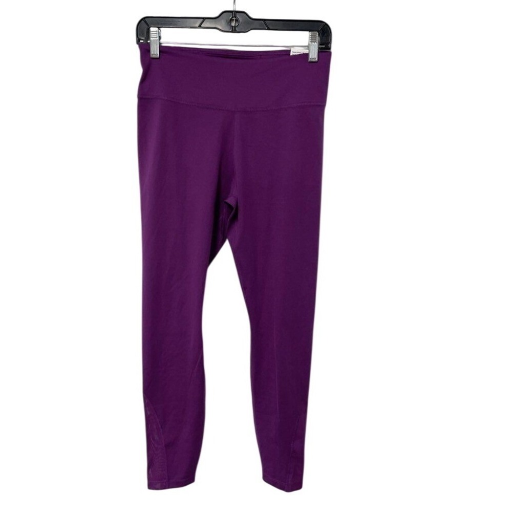 Nike One Dri-FIT Purple Mesh Panel Training Leggings Womens Medium 7/8 Length